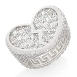 Heartbroken Ring -King Ice Shop heartbroken ring sterling silver white gold 7 king ice 37343593201839