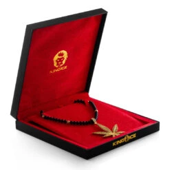 High Rise Cannabis Leaf Necklace -King Ice Shop high rise cannabis leaf necklace 14k gold gold plated 2 king ice 34601518891183