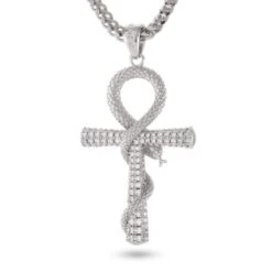 Iced-Out Apep And Ankh Key Necklace 13 Iced-Out Apep And Ankh Key Necklace -King Ice Shop iced apep and ankh necklace king ice 30526497030319