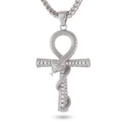 Iced-Out Apep And Ankh Key Necklace 12 Iced-Out Apep And Ankh Key Necklace -King Ice Shop iced apep and ankh necklace white gold 2 king ice 30526549655727
