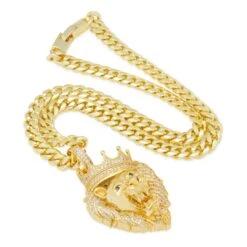 Iced Classic Roaring Lion Necklace 17 Iced Classic Roaring Lion Necklace -King Ice Shop iced classic roaring lion necklace king ice 30591917654191
