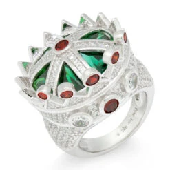 Iced Crown Ring 11 Iced Crown Ring -King Ice Shop iced crown ring gold plated white gold 7 king ice 30594484404399