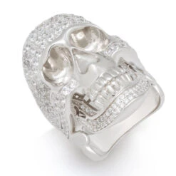 Iced Death Ring -King Ice Shop iced death ring sterling silver white gold 7 king ice 14871031775286