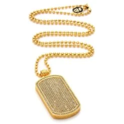 Iced Dog Tag Necklace 15 Iced Dog Tag Necklace -King Ice Shop iced dog tag necklace king ice 30526265557167