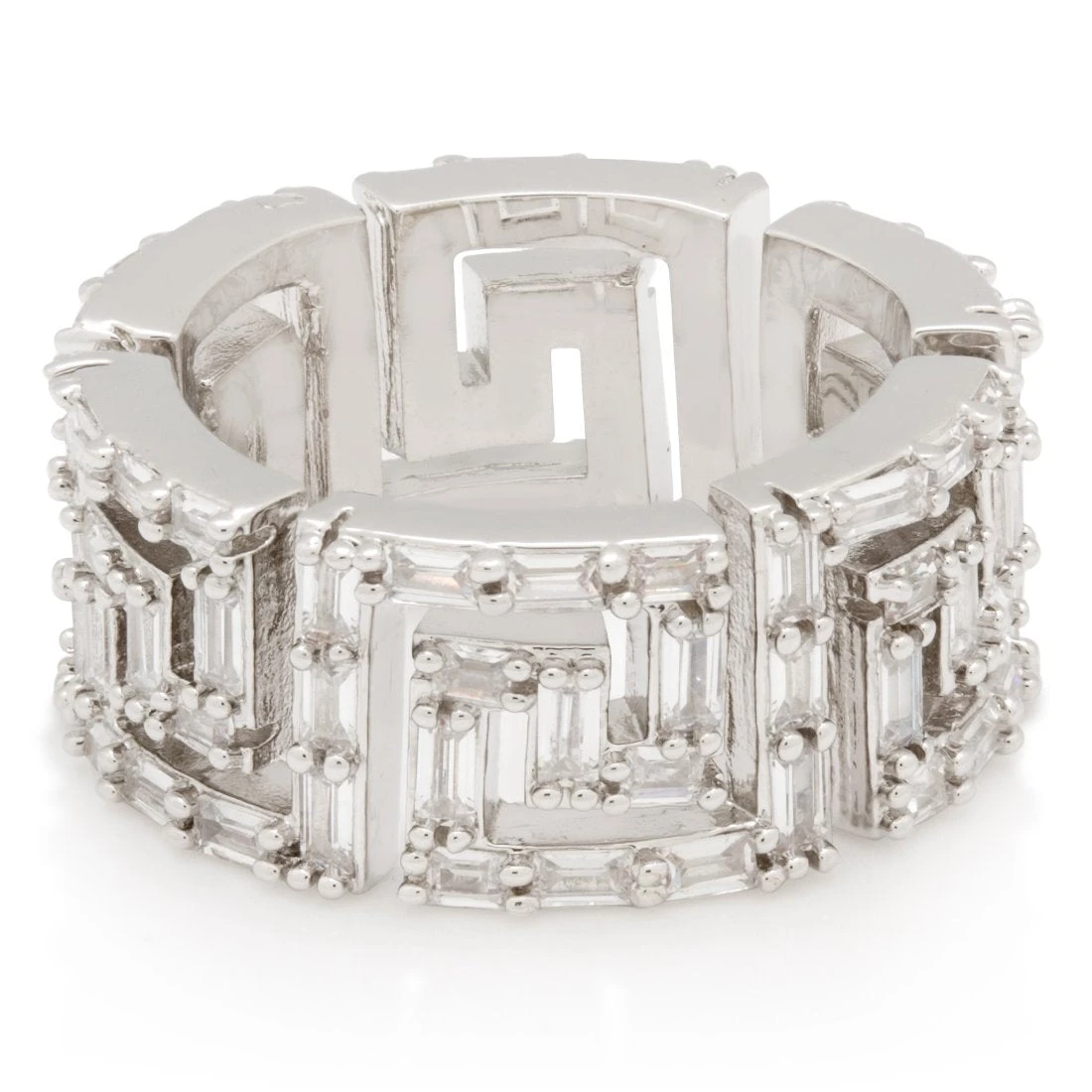 Iced Greek Key Ring 7 Iced Greek Key Ring - Image 7