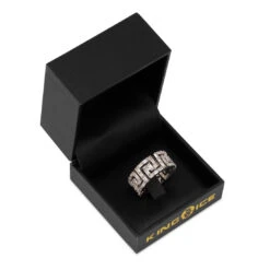 Iced Greek Key Ring 18 Iced Greek Key Ring -King Ice Shop iced greek key ring king ice 30592552730799