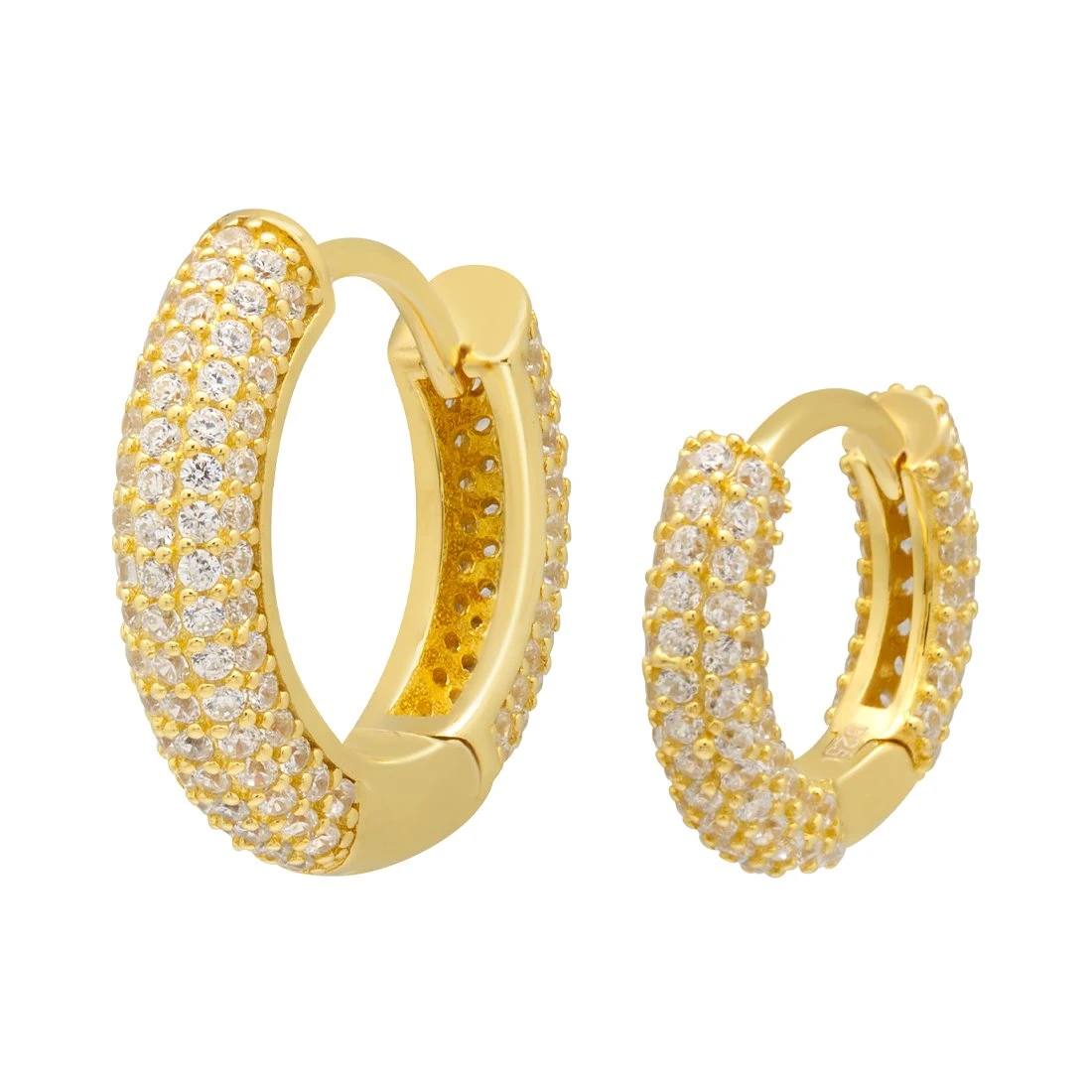 Iced Hoop Earrings 2 Iced Hoop Earrings - Image 2