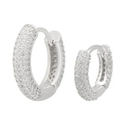 Iced Hoop Earrings 7 Iced Hoop Earrings -King Ice Shop iced hoop earrings king ice 30923225923759