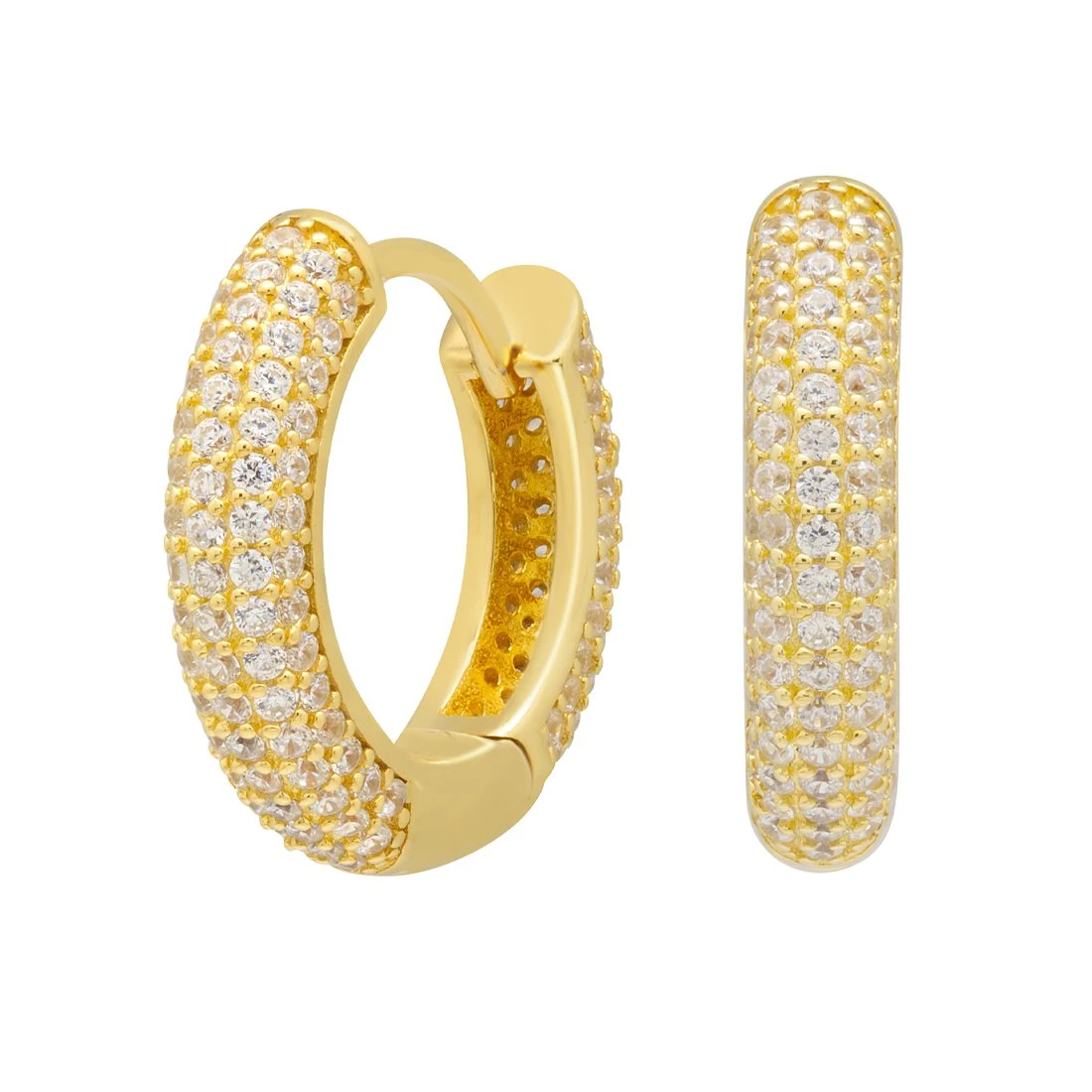 Iced Hoop Earrings 1 Iced Hoop Earrings