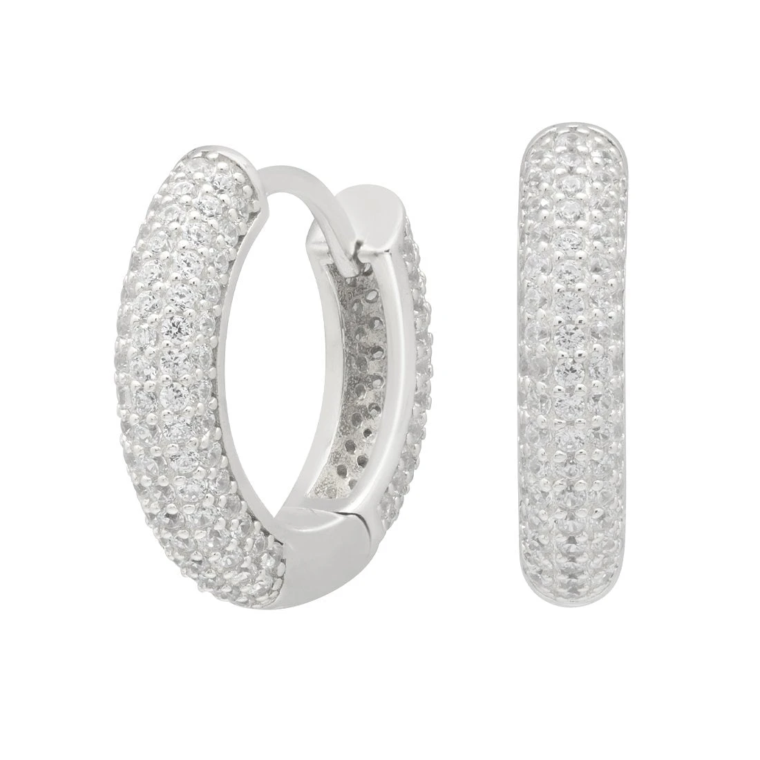 Iced Hoop Earrings 3 Iced Hoop Earrings - Image 3