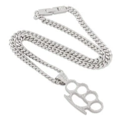 Iced Knuckle Dusters Necklace -King Ice Shop iced knuckleduster necklace king ice 33556943405231