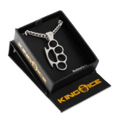 Iced Knuckle Dusters Necklace -King Ice Shop iced knuckleduster necklace king ice 33556943667375