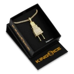 Iced Plug Necklace -King Ice Shop iced plug necklace king ice 30595463020719