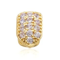 Iced Single-Tooth Cap Grillz -King Ice Shop iced single tooth cap grillz 14k gold bottom king ice 30596127326383