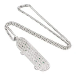 Iced Skateboard Necklace 13 Iced Skateboard Necklace -King Ice Shop iced skateboard necklace king ice 30782687412399
