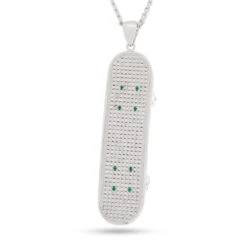 Iced Skateboard Necklace 12 Iced Skateboard Necklace -King Ice Shop iced skateboard necklace white gold 2 9 king ice 30782686462127