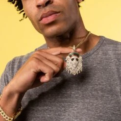 Icy Rasta Lion Necklace -King Ice Shop icy rasta lion necklace 14k gold 2 8 king ice 30599058325679