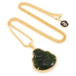 Jade Buddha Necklace 7 Jade Buddha Necklace -King Ice Shop jade buddha necklace 14k gold 1 4 king ice 30528991625391