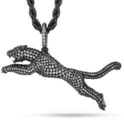 Jaguar Necklace -King Ice Shop jaguar necklace black gold 1 9 king ice 34279545372847