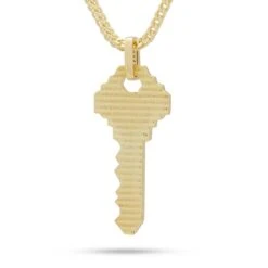 Key To Love Necklace Set -King Ice Shop key to love necklace set 14k gold 2 1 king ice 14886890340406