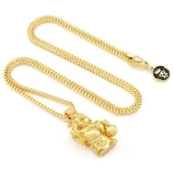 Laughing Buddha Necklace 9 Laughing Buddha Necklace -King Ice Shop laughing buddha necklace king ice 14892174049334