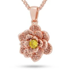 Lotus Of Rebirth Necklace 19 Lotus Of Rebirth Necklace -King Ice Shop lotus of rebirth necklace rose gold 1 3 king ice 30594037219503