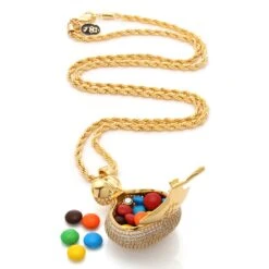 Money Bag Stash Necklace -King Ice Shop money bag stash necklace king ice 28424519352495