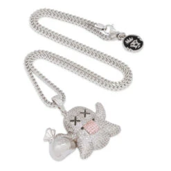 Money Ghost Emoji Necklace 17 Money Ghost Emoji Necklace -King Ice Shop money ghost emoji necklace king ice 14870790012982