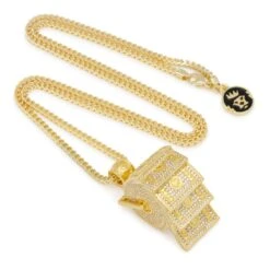 Money Roll Necklace -King Ice Shop money roll necklace 14k gold 1 7 king ice 14891860885558
