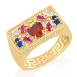 Multi-Color Crown Julz Ring