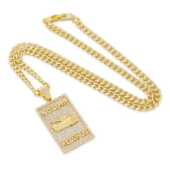 No Limit Records X King Ice - 98 Dynasty Dog Tag Necklace -King Ice Shop no limit records x king ice 98 dynasty dog tag necklace king ice 35940834312367