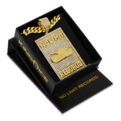 No Limit Records X King Ice - 98 Dynasty Dog Tag Necklace -King Ice Shop no limit records x king ice no limit dog tag necklace king ice 34064214294703