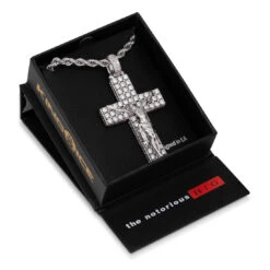 Notorious B.I.G. X King Ice - Biggie Crucifix Necklace -King Ice Shop notorious b i g x king ice biggie crucifix necklace king ice 30486110503087
