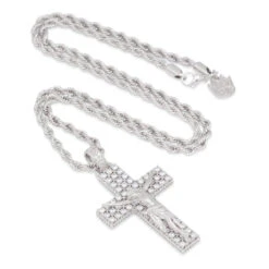 Notorious B.I.G. X King Ice - Biggie Crucifix Necklace -King Ice Shop notorious b i g x king ice biggie crucifix necklace king ice 30553655345327