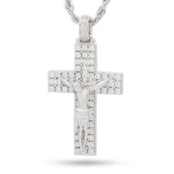 Notorious B.I.G. X King Ice - Biggie Crucifix Necklace -King Ice Shop notorious b i g x king ice biggie crucifix necklace white gold 2 5 king ice 30562379399343