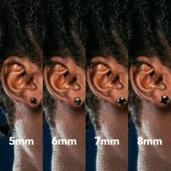 Onyx Brilliant-Cut Stud Earrings 7 Onyx Brilliant-Cut Stud Earrings -King Ice Shop onyx brilliant cut stud earrings king ice 32248736514223