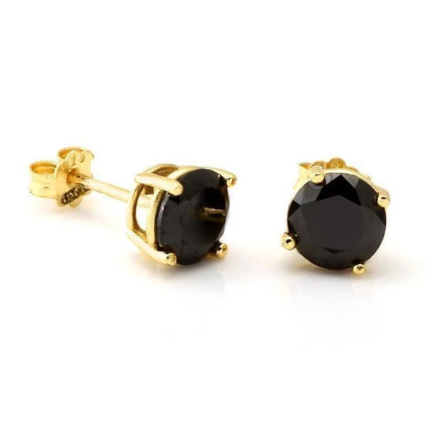 Onyx Brilliant-Cut Stud Earrings 1 Onyx Brilliant-Cut Stud Earrings