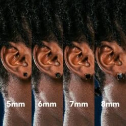 Onyx Princess-Cut Stud Earrings 9 Onyx Princess-Cut Stud Earrings -King Ice Shop onyx princess cut stud earrings king ice 32248754208943