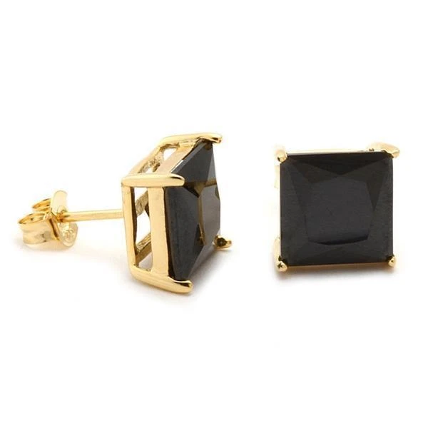 Onyx Princess-Cut Stud Earrings 1 Onyx Princess-Cut Stud Earrings