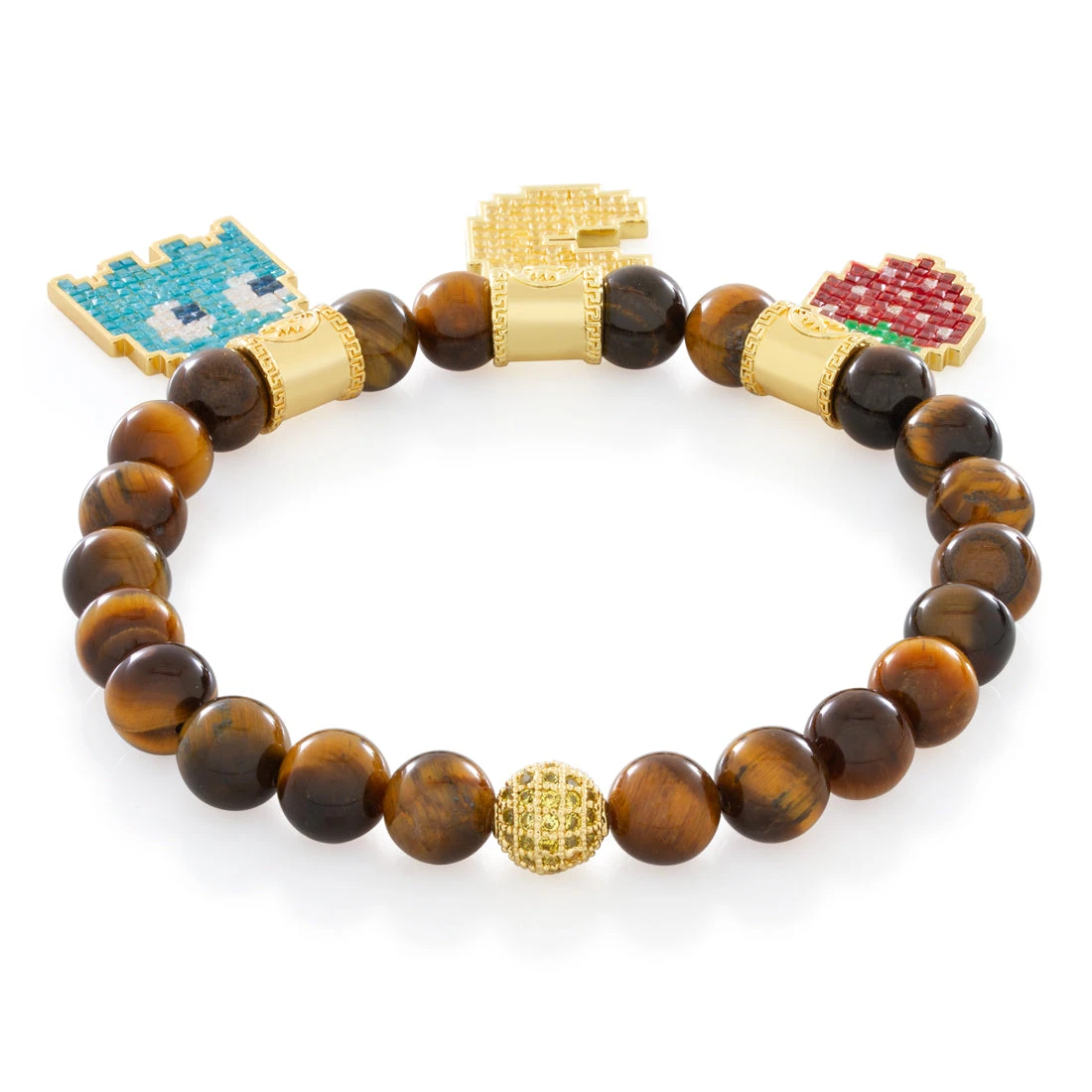 PAC-MAN X King Ice - 8mm Inky Beaded Bracelet 2 PAC-MAN X King Ice - 8mm Inky Beaded Bracelet - Image 2