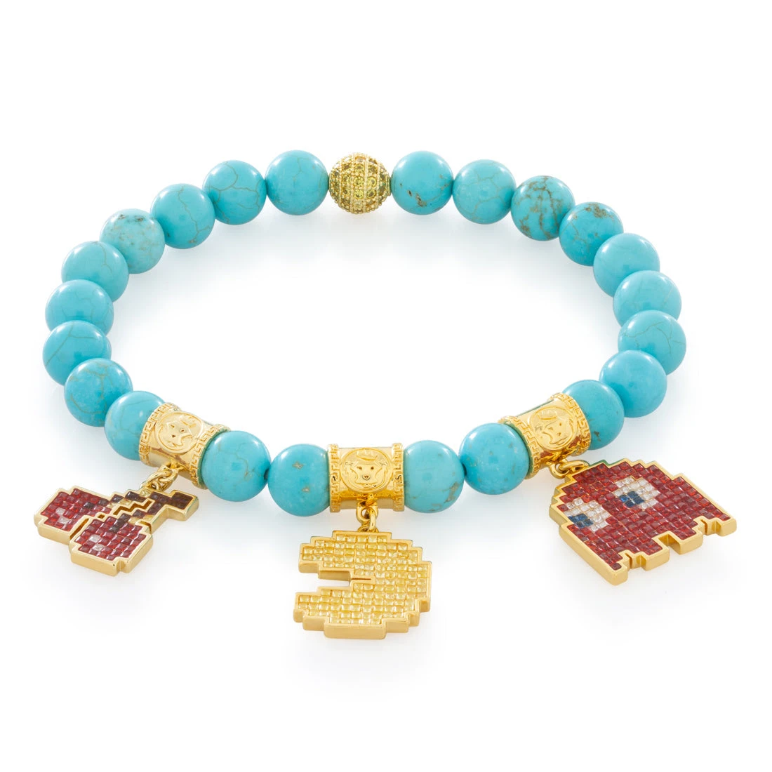 PAC-MAN X King Ice - 8mm Blinky Beaded Bracelet 1 PAC-MAN X King Ice - 8mm Blinky Beaded Bracelet