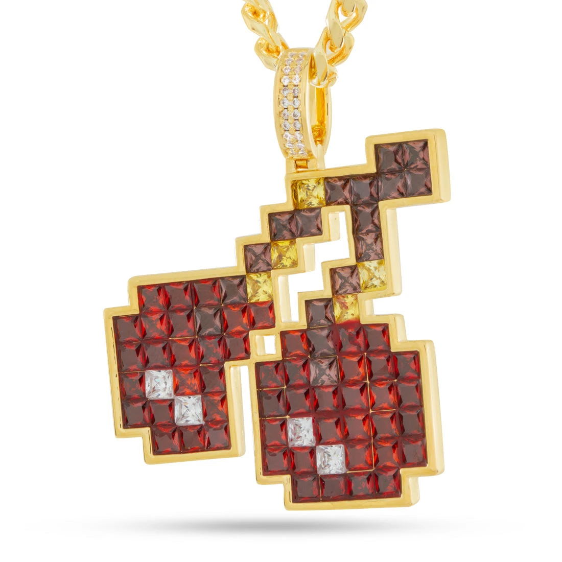 PAC-MAN X King Ice - Pixel Bouncing Cherry Necklace 1 PAC-MAN X King Ice - Pixel Bouncing Cherry Necklace