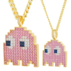 PAC-MAN X King Ice - Pixel Pinky Necklace 17 PAC-MAN X King Ice - Pixel Pinky Necklace -King Ice Shop pacman x king ice pinky necklace king ice 35371526193327