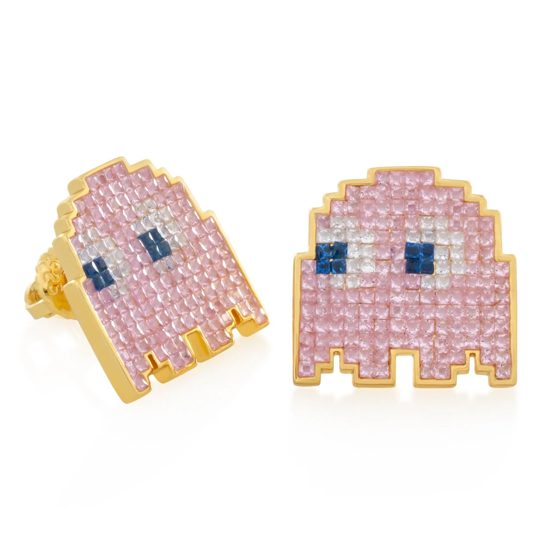 PAC-MAN X King Ice - Pixel Pinky Stud Earrings 2 PAC-MAN X King Ice - Pixel Pinky Stud Earrings - Image 2