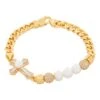 Pearl Of Wisdom Cross Bracelet