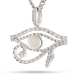 Pearl Of Wisdom Eye Of Ra Necklace -King Ice Shop pearl of wisdom eye of ra necklace king ice 37169228185775