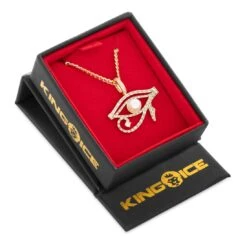 Pearl Of Wisdom Eye Of Ra Necklace -King Ice Shop pearl of wisdom eye of ra necklace king ice 37169228251311