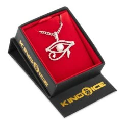 Pearl Of Wisdom Eye Of Ra Necklace -King Ice Shop pearl of wisdom eye of ra necklace king ice 37169228382383