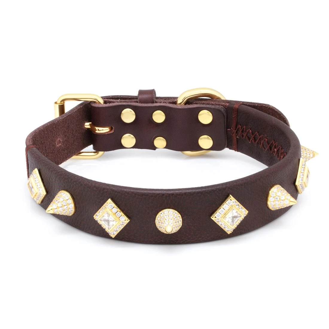 Princess-Cut Spike Iced Dog Collar 1 Princess-Cut Spike Iced Dog Collar