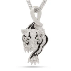 Prowl Panther Necklace -King Ice Shop prowl panther necklace white gold 2 king ice 30537596108975